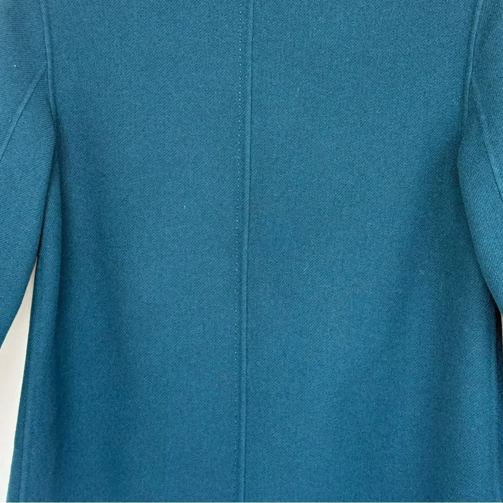 Talbots • Teal Wool Jacket Coat Blazer • Size 2 Petite • 3/4 Sleeve - Picture 10 of 13